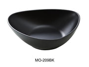 Yanco MO - 209BK Moderne 9" DEEP Triangle/Soup Plate, 36 OZ, Black, Melamine, Pack of 24