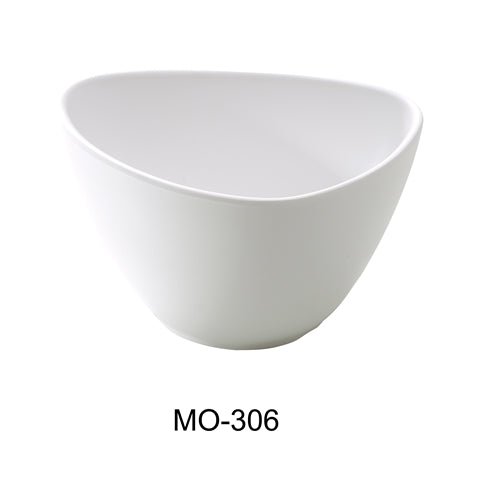 Yanco MO - 306 Moderne 5.5" Triangle Bowl 16 OZ, White, Melamine, Pack of 48