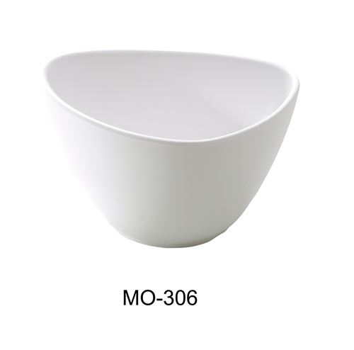 Yanco MO-306 Moderne 5.5" Triangle Bowl 16 OZ, White, Melamine, Pack of 48