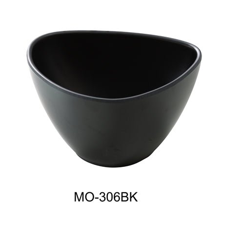 Yanco MO - 306BK Moderne 5.5" Triangle Bowl 16 OZ, Black, Melamine, Pack of 48