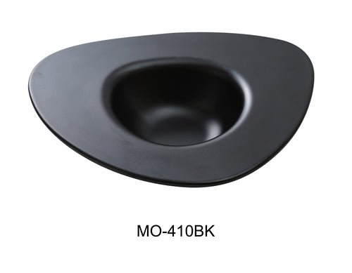Yanco MO - 410BK Moderne 10.5" Dessert Plate 10 OZ, Black, Melamine, Pack of 24