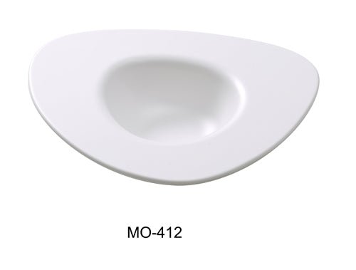 Yanco MO - 412 Moderne 12" Dessert Plate 14 OZ, White, Melamine, Pack of 12