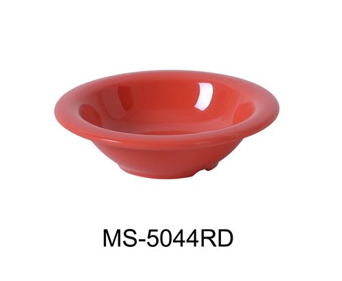 Yanco MS - 5044RD Mile Stone Salad Bowl, 4.5 Oz. Melamine, Orange Red, Pack of 48