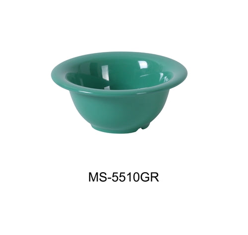 Yanco MS-5510GR Mile Stone Soup Bowl, 10 Oz. Melamine, Green, Pack of 48