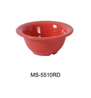 Yanco MS - 5510RD Mile Stone Soup Bowl, 10 Oz. Melamine, Orange Red, Pack of 48