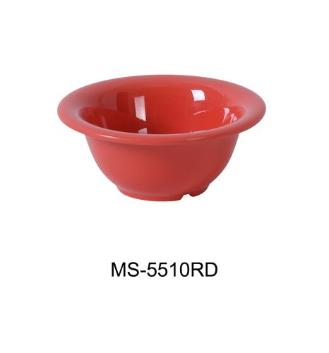 Yanco MS - 5510RD Mile Stone Soup Bowl, 10 Oz. Melamine, Orange Red, Pack of 48