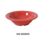 Yanco MS - 5608RD Mile Stone Salad Bowl, 8 Oz. Melamine, Orange Red , Pack of 48