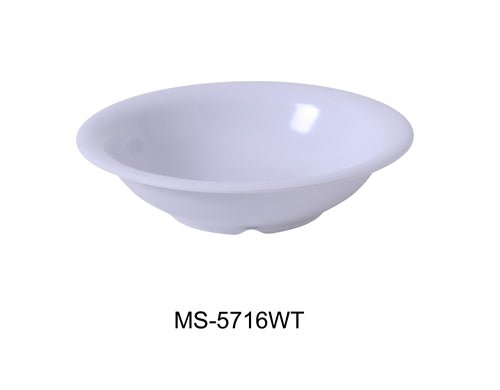Yanco MS - 5716WT Mile Stone Soup Bowl, 16 Oz., Melamine, White, Pack of 48