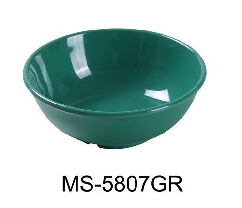 Yanco MS - 5807GR Mile Stone Salad Bowl, 24 Oz, Melamine, Green, Pack of 24
