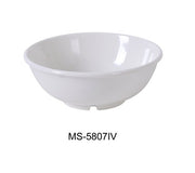 Yanco MS - 5807IV Mile Stone Salad Bowl, 24 Oz. Melamine, Ivory, Pack of 24