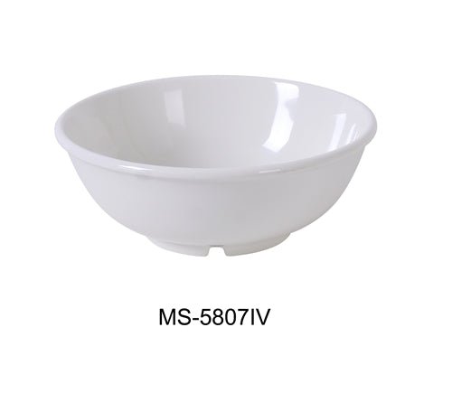 Yanco MS - 5807IV Mile Stone Salad Bowl, 24 Oz. Melamine, Ivory, Pack of 24
