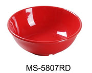 Yanco MS - 5807RD Mile Stone Salad Bowl, 24 Oz. Melamine, Orange Red, Pack of 24
