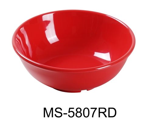 Yanco MS - 5807RD Mile Stone Salad Bowl, 24 Oz. Melamine, Orange Red, Pack of 24