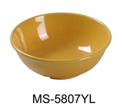Yanco MS - 5807YL Mile Stone Salad Bowl, 24 Oz. Melamine, Yellow , Pack of 24