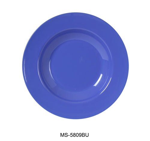 Yanco MS - 5809BU Mile Stone Pasta Bowl, 13 Oz. Melamine, Blue, Pack of 24