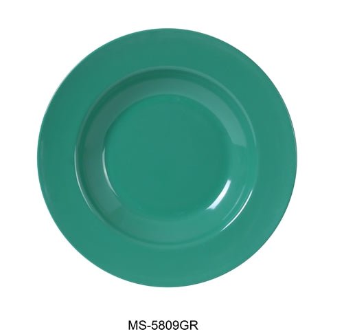 Yanco MS - 5809GR Mile Stone Pasta Bowl, 13 Oz. Melamine Green, Pack of 24
