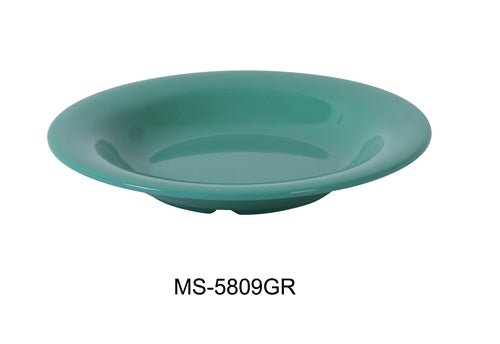 Yanco MS - 5809GR Mile Stone Pasta Bowl, 13 Oz. Melamine Green, Pack of 24