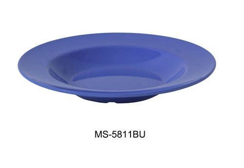 Yanco MS - 5811BU Mile Stone Pasta Bowl, 16 Oz, Melamine, Blue, Pack of 24