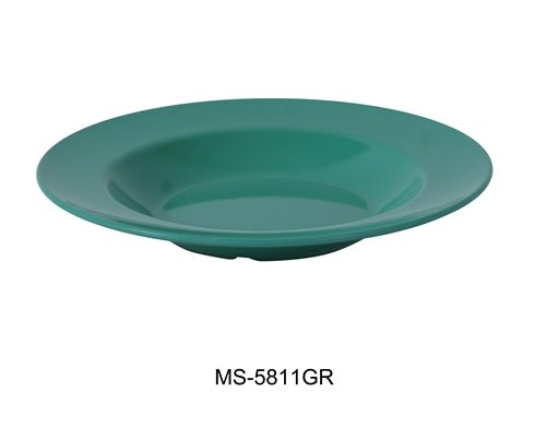 Yanco MS - 5811GR Mile Stone Pasta Bowl, 16 Oz, Melamine, Green, Pack of 24