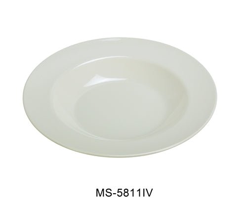 Yanco MS - 5811IV Mile Stone Pasta Bowl, 16 Oz, Melamine, Ivory Pack of 24