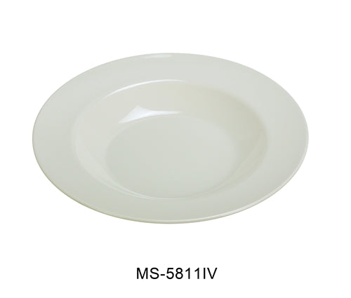 Yanco MS-5811IV Mile Stone Pasta Bowl, 16 Oz, Melamine, Ivory Pack of 24