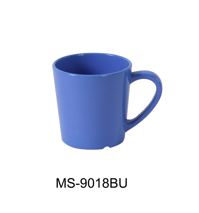 Yanco MS-9018BU Mile Stone Coffee/Tea Mug/Cup, 7 OZ Capacity, 3" Height, 3" Diameter, Melamine, Blue Color, Pack of 48