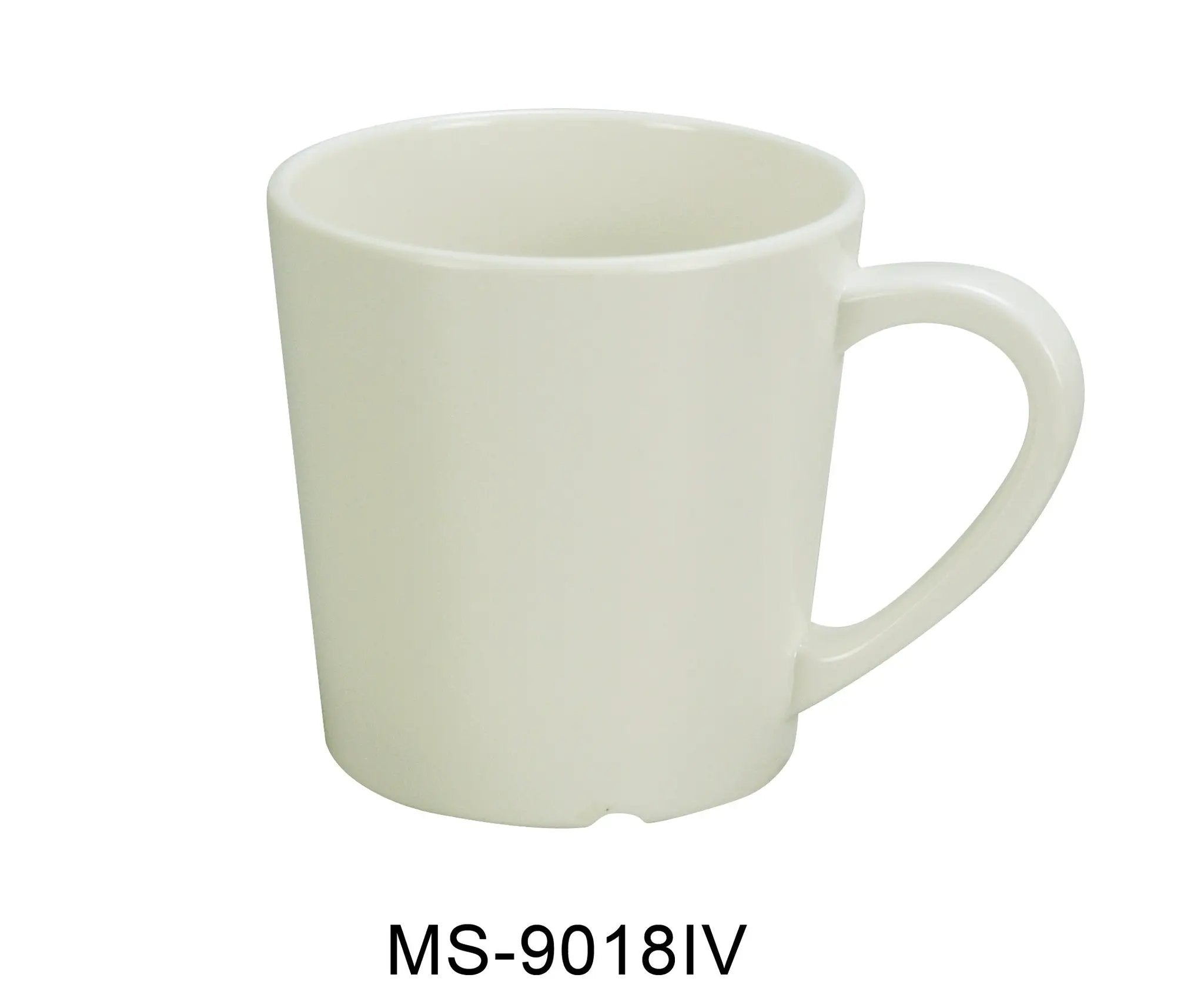 Yanco MS - 9018WT Mile Stone Coffee/Tea Mug/Cup, 7 OZ Capacity, 3" Height, 3" Diameter, Melamine, White Color, Pack of 48