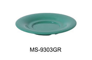 Yanco MS - 9303GR Mile Stone Saucer For Model MS - 303/313/5044/9018, 5.5" Diameter, Melamine, Green Pack of 48