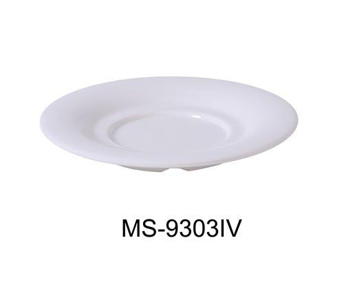 Yanco MS - 9303IV Mile Stone Saucer For Model MS - 303/313/5044/9018, 5.5" Diameter, Melamine, Ivory, Pack of 48