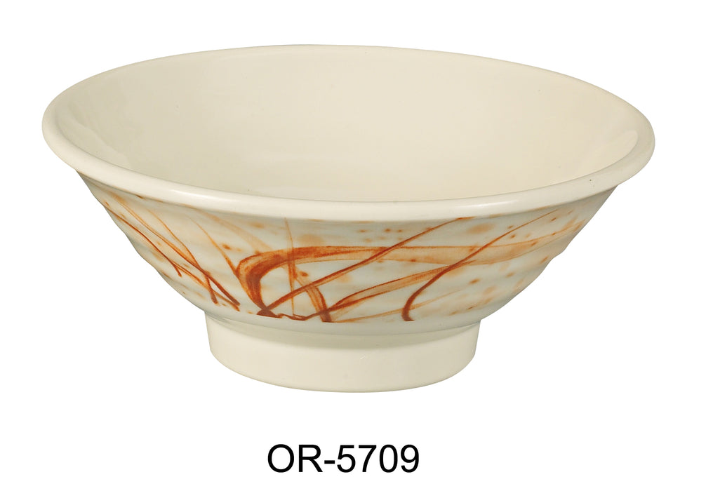 Yanco OR-5709 Orchis Bowl, 62 oz Capacity, 3.5″ Height, 9.5″ Diameter, Melamine, Pack of 24