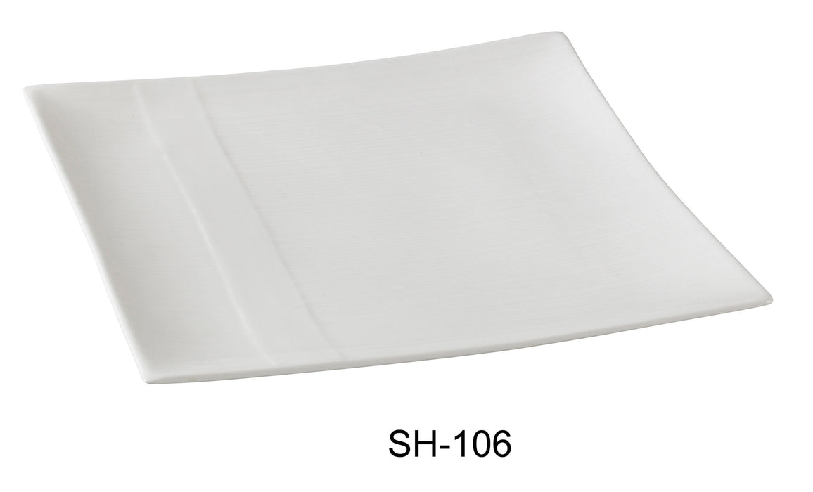 Yanco SH-106 Shanghai 6.25″ Square Plate, China, Bone White (Pack of 36)