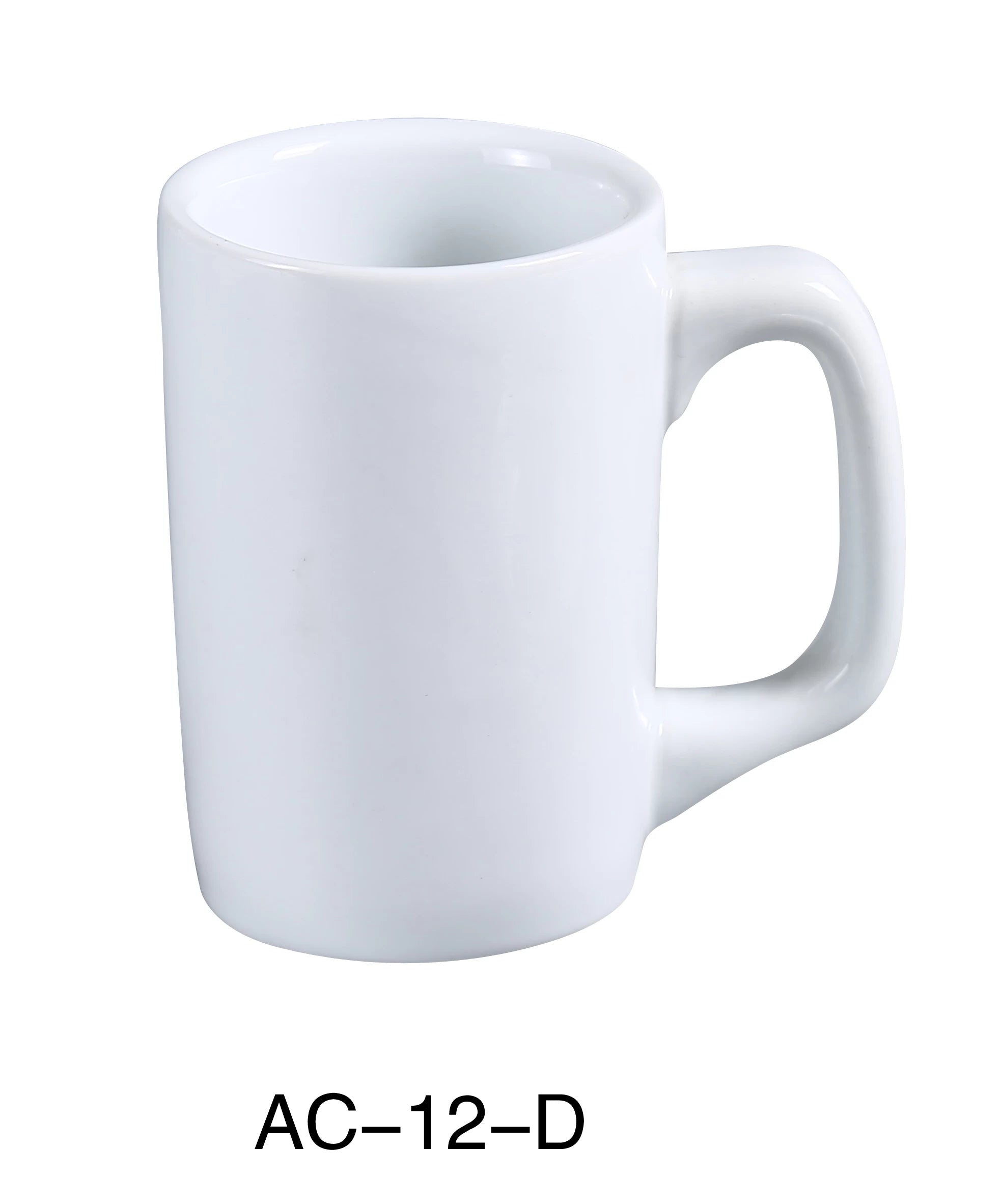 Yanco AC - 12 - D ABCO 12 oz Coffee Mug, 3"‚ Diameter, 4.375"‚ Height, China, Super White, Pack of 36