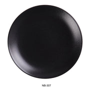 Yanco NB - 307 7"‚ X 3/4"‚ COUPE SHAPE ROUND PLATE Ceramic Noble Black Dinner Plate, Pack of 36, Chinaware