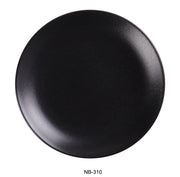 Yanco NB - 310 10 1/2"‚ X 1 3/8"‚ COUPE SHAPE ROUND PLATE Ceramic Noble Black Dinner Plate, Pack of 12, Chinaware