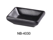 Yanco NB - 4030 3"‚ X 2 1/4"‚ X 1"‚ SAUCE DISH 1 OZ Ceramic Noble Black Condiment Server, Pack of 48, Chinaware