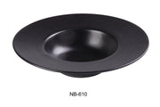 Yanco NB - 610 9 1/2"‚ X 5"‚ X 2 1/8"‚ DESSERT PLATE 10 OZ Ceramic Noble Black Dinner Plate, Pack of 12, Chinaware