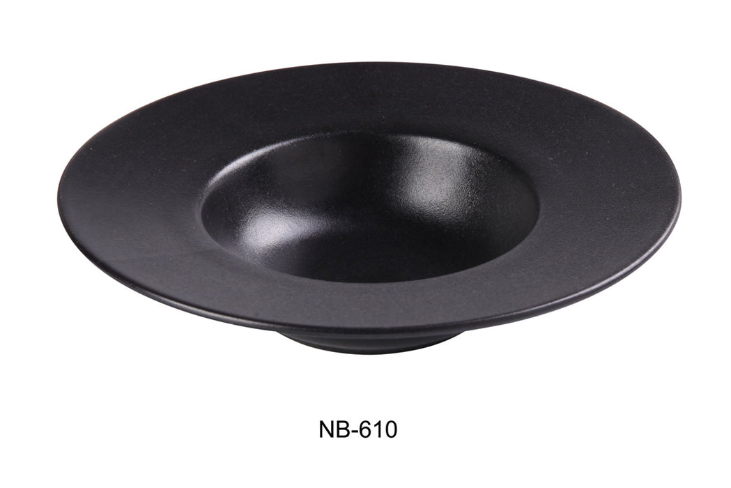 Yanco NB-610 9 1/2″ X 5″ X 2 1/8″ DESSERT PLATE 10 OZ Ceramic Noble Black Dinner Plate, Pack of 12, Chinaware