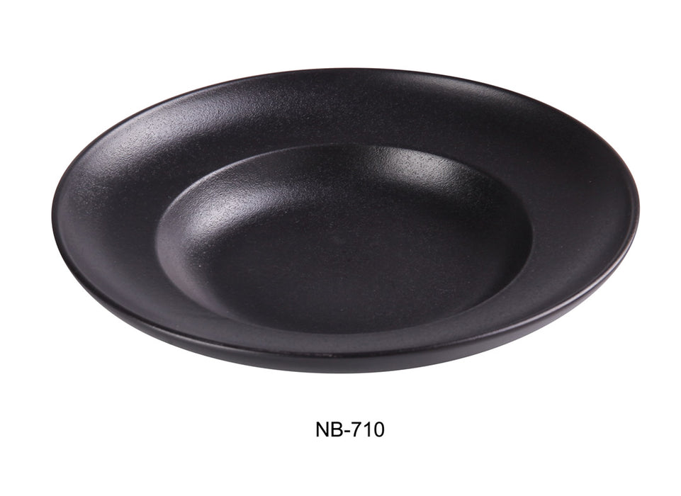 NB-710 10 7/8″ X 7″ X 2 1/4″ MEDITERRANEAN PASTA BOWL 10 OZ Ceramic Noble Black Pasta Bowl, Chinaware, Pack of 12