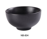Yanco NB - 804 4 1/2"‚X2 1/4"‚ SOUP BOWL 9 OZ Ceramic Noble Black Soup Bowl, Pack of 36, Chinaware