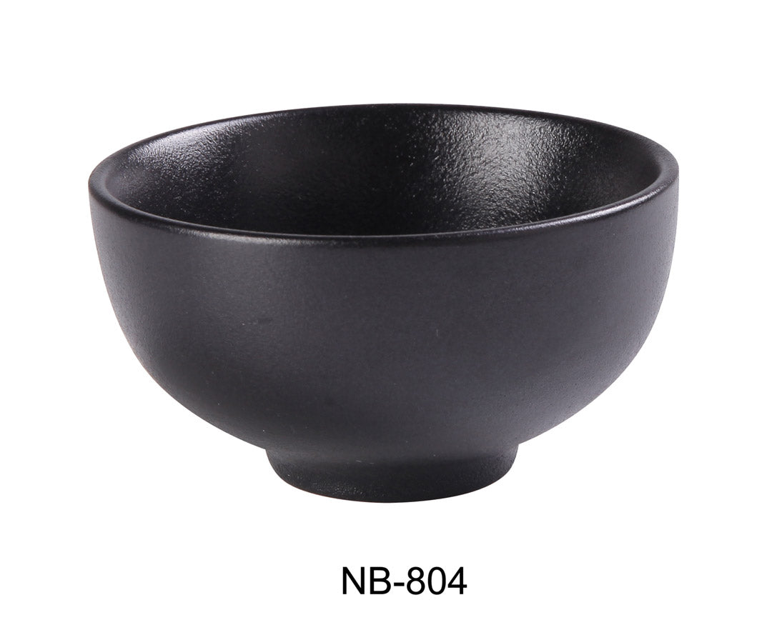Yanco NB - 804 4 1/2"‚X2 1/4"‚ SOUP BOWL 9 OZ Ceramic Noble Black Soup Bowl, Pack of 36, Chinaware