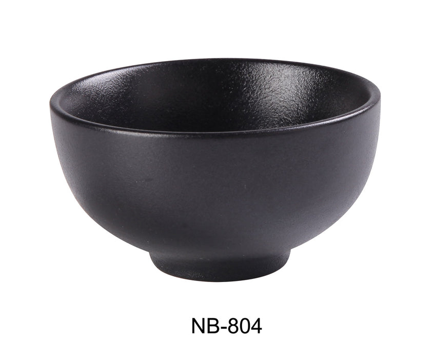 Yanco NB-804 4 1/2″X2 1/4″ SOUP BOWL 9 OZ Ceramic Noble Black Soup Bowl, Pack of 36, Chinaware