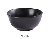 Yanco NB - 805 4 5/8"‚ X 2 1/4"‚ RICE BOWL 10 OZ Ceramic Noble Black Rice Bowl, Pack of 36, Chinaware