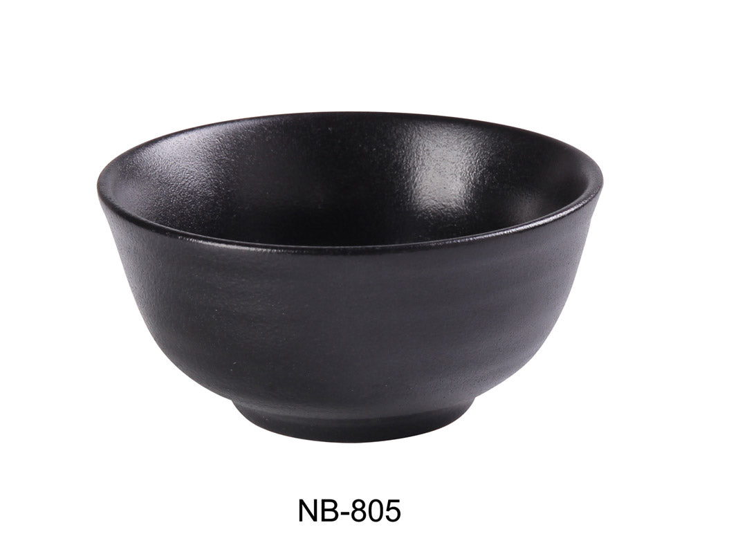 Yanco NB - 805 4 5/8"‚ X 2 1/4"‚ RICE BOWL 10 OZ Ceramic Noble Black Rice Bowl, Pack of 36, Chinaware