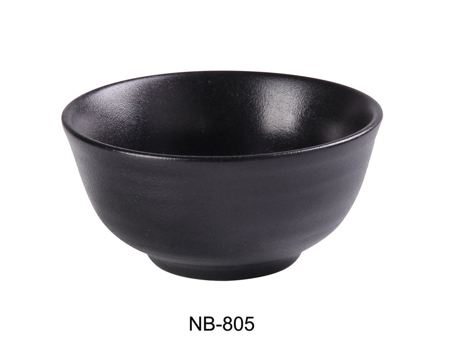 Yanco NB-805 4 5/8″ X 2 1/4″ RICE BOWL 10 OZ Ceramic Noble Black Rice Bowl, Pack of 36, Chinaware