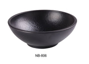Yanco NB - 806 6 1/8"‚ X 2 1/4"‚ NAPPIE BOWL 14 OZ Ceramic Noble Black Nappie Bowl, Pack of 36, Chinaware