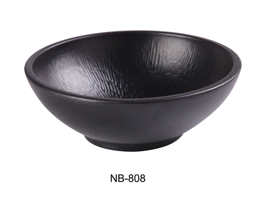 Yanco NB-808 8 1/4″ X 2 3/4″ NOODLE BOWL 32 OZ Ceramic Noble Black Noodle Bowl, Pack of 12, Chinaware