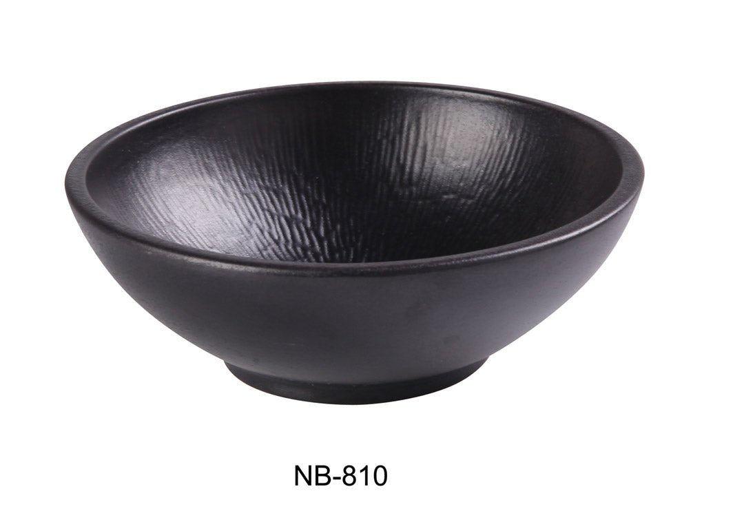 Yanco NB - 810 10 1/4"‚ X 3 1/4"‚ NOODLE BOWL 64 OZ Ceramic Noble Black Noodle Bowl, Pack of 12, Chinaware