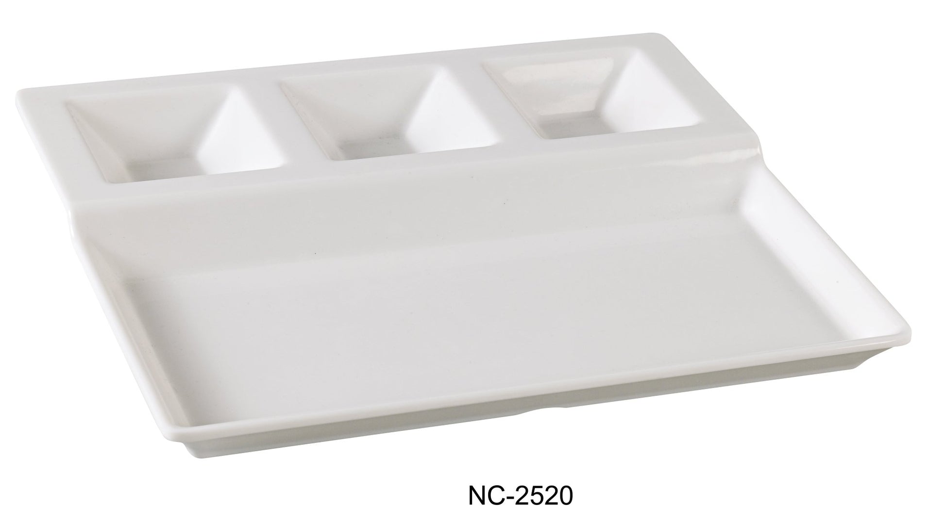 Yanco NC - 2520 Compartment Collection 4 - Divided Compartment, 12.25" Length, 10.5" Width, Melamine, Pack of 12