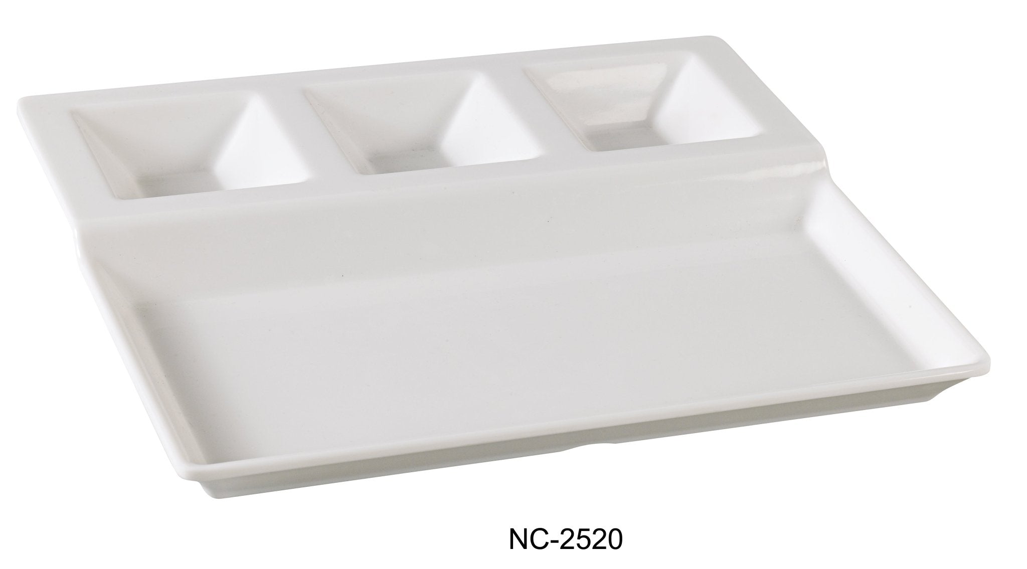 Yanco NC - 2520 Compartment Collection 4 - Divided Compartment, 12.25" Length, 10.5" Width, Melamine, Pack of 12