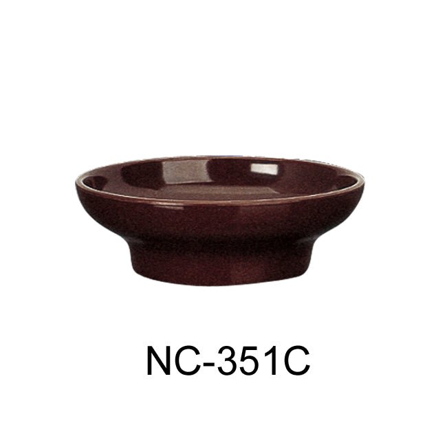 Yanco NC - 351C Tulip/Salsa Bowl, 4 oz Capacity, 1.25" Height, 4" Diameter, Melamine, Chocolate Color, Pack of 48